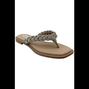 Steve Madden Women's Amily Flat Sandal Silver - Medium